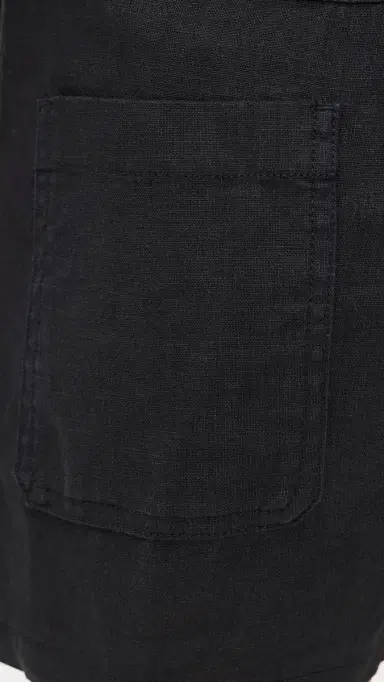 Madewell The Zoe Linen Shorts Jet Black | Thumbnail 6