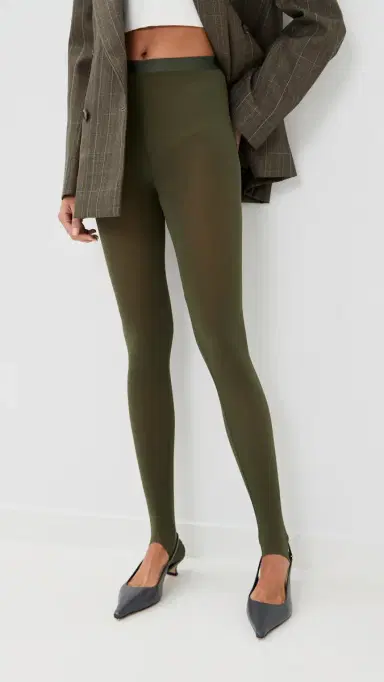 WARDROBE.NYC WARDROBE. NYC Sheer Stirrup Leggings Military | Thumbnail 3 WARDROBE.NYC WARDROBE. NYC Sheer Stirrup Leggings Military | Thumbnail 3