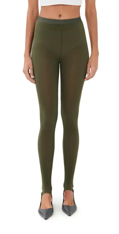 WARDROBE.NYC WARDROBE. NYC Sheer Stirrup Leggings Military | Thumbnail 1 WARDROBE.NYC WARDROBE. NYC Sheer Stirrup Leggings Military | Thumbnail 1