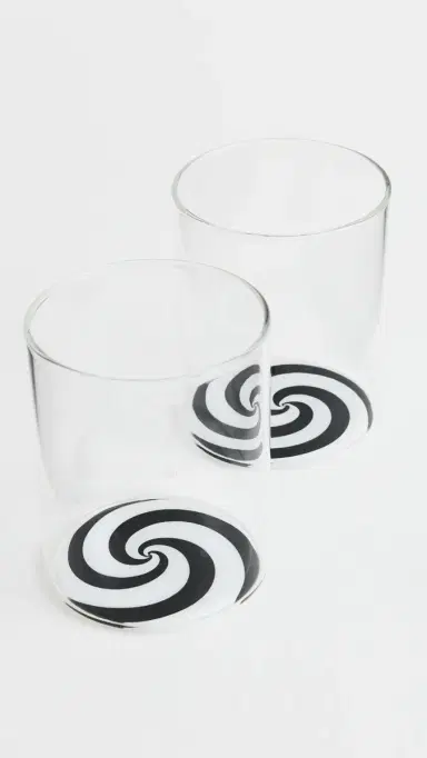 FAZEEK Swirl Tumbler Set of 2 Black/White One Size | Thumbnail 4 FAZEEK Swirl Tumbler Set of 2 Black/White One Size | Thumbnail 4