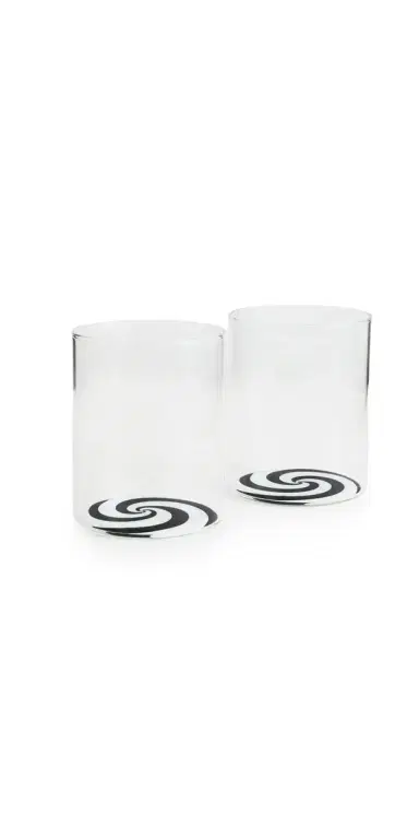 FAZEEK Swirl Tumbler Set of 2 Black/White One Size | Thumbnail 1 FAZEEK Swirl Tumbler Set of 2 Black/White One Size | Thumbnail 1