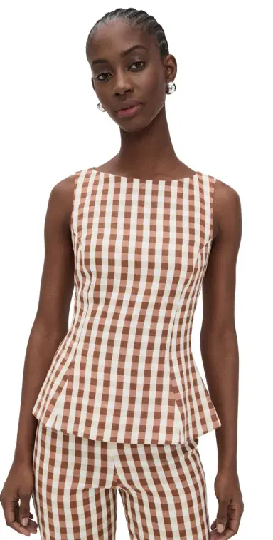 FAITHFULL Ana Top Gingham Cedar | Thumbnail 1 FAITHFULL Ana Top Gingham Cedar | Thumbnail 1