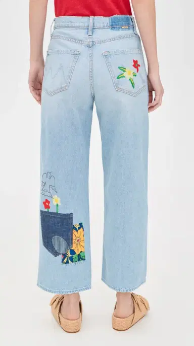 Mother High Waisted Spinner Flood Jeans | Thumbnail 3 Mother High Waisted Spinner Flood Jeans | Thumbnail 3