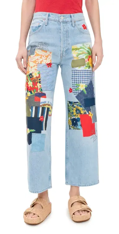 Mother High Waisted Spinner Flood Jeans | Thumbnail 1 Mother High Waisted Spinner Flood Jeans | Thumbnail 1