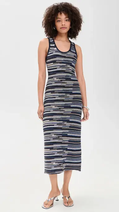 Proenza Schouler White Label Zinah Knit Dress In Linen Dry Rib | Thumbnail 2 Proenza Schouler White Label Zinah Knit Dress In Linen Dry Rib | Thumbnail 2