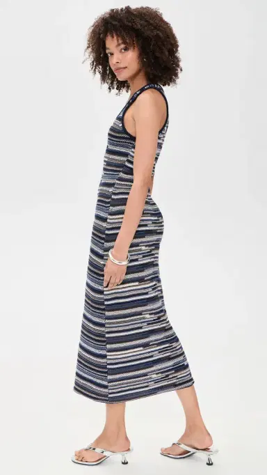 Proenza Schouler White Label Zinah Knit Dress In Linen Dry Rib | Thumbnail 4 Proenza Schouler White Label Zinah Knit Dress In Linen Dry Rib | Thumbnail 4