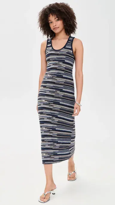 Proenza Schouler White Label Zinah Knit Dress In Linen Dry Rib | Thumbnail 5 Proenza Schouler White Label Zinah Knit Dress In Linen Dry Rib | Thumbnail 5