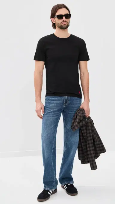 Polo Ralph Lauren Underwear Slim Fit Cotton Crew Tee 3 Pack Polo Black L | Thumbnail 6