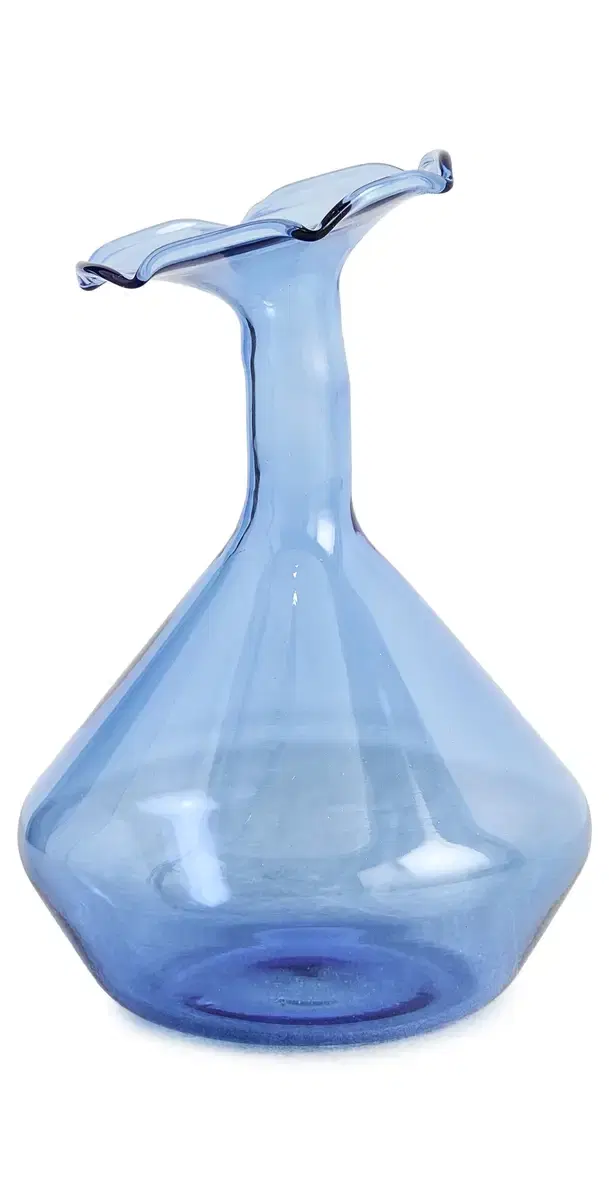 Tizo Design Curved Neck Colored Glass Vases Blue One Size