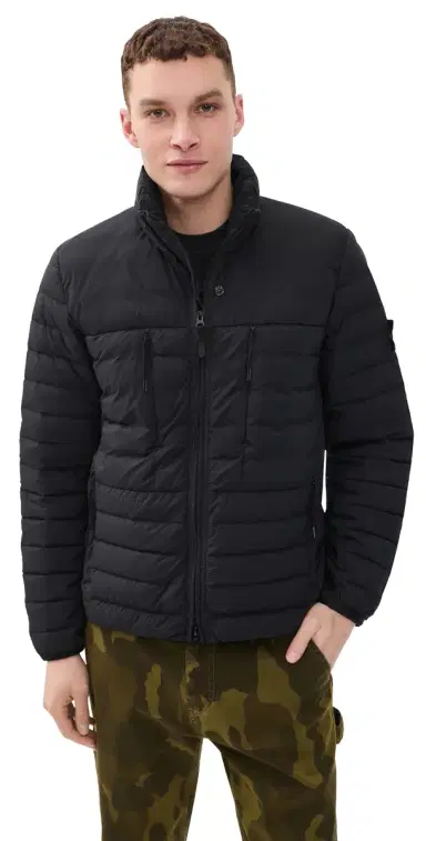 Stone Island Nylon Down Jacket Black | Thumbnail 1 Stone Island Nylon Down Jacket Black | Thumbnail 1