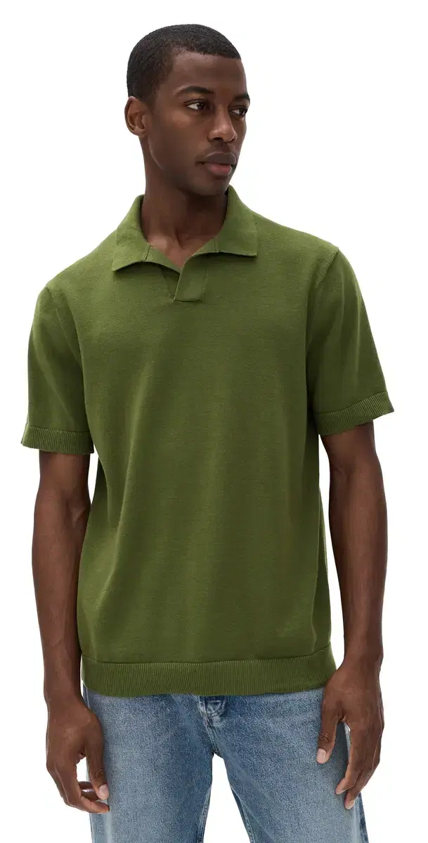 herman Knit Polo hirt Olive