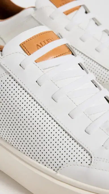 Allen Edmonds Oliver Leather Sneakers White 100 | Thumbnail 5