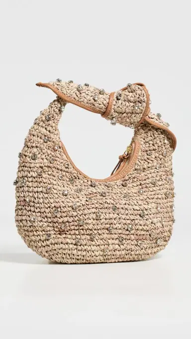 Poolside Bags The Josie Knot Bag Natural/Bling One Size | Thumbnail 4 Poolside Bags The Josie Knot Bag Natural/Bling One Size | Thumbnail 4