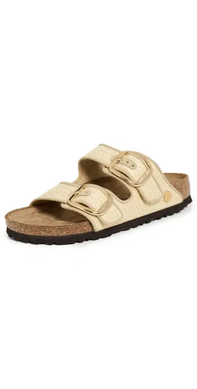 Birkenstock Arizona Big Buckle Raffia Sandals Natural 36 | Thumbnail 1