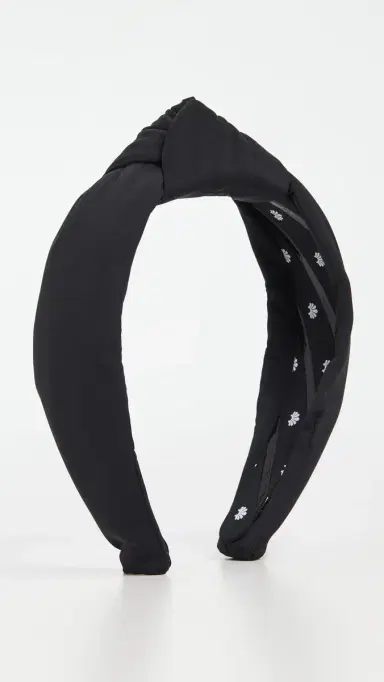 Lele Sadoughi Neoprene Knotted Headband Jet One Size | Thumbnail 2