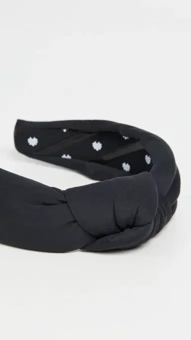 Lele Sadoughi Neoprene Knotted Headband Jet One Size | Thumbnail 4