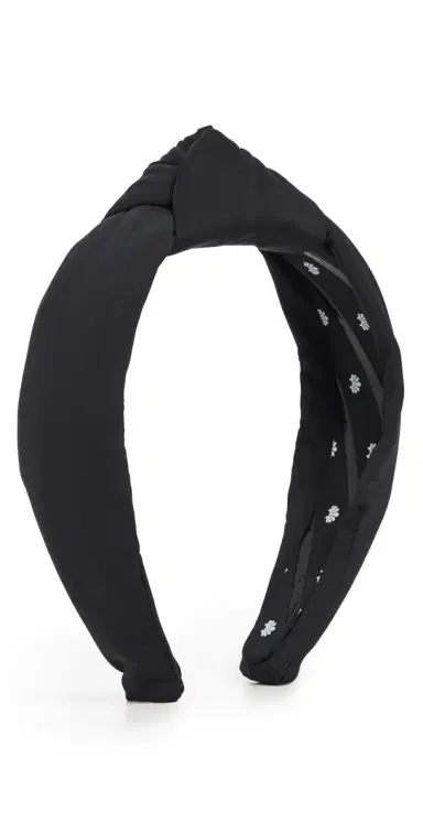 Lele Sadoughi Neoprene Knotted Headband Jet One Size | Thumbnail 1