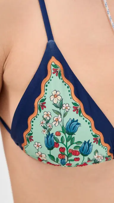 FARM Rio Fruit Beauty Faded Green Triangle Bikini Top Fruit Beauty Faded Green | Thumbnail 6 FARM Rio Fruit Beauty Faded Green Triangle Bikini Top Fruit Beauty Faded Green | Thumbnail 6