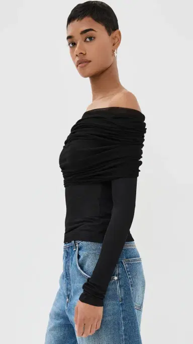 Christopher Esber Sonora Silk Veiled Top Black | Thumbnail 4 Christopher Esber Sonora Silk Veiled Top Black | Thumbnail 4