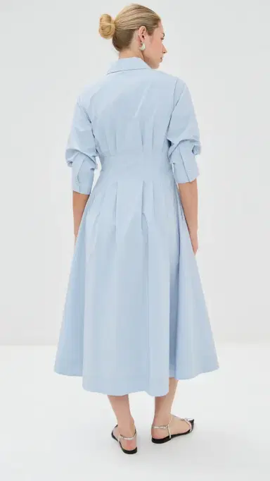 Simkhai Jazz Pintuck Midi Dress Periwinkle Sky | Thumbnail 3