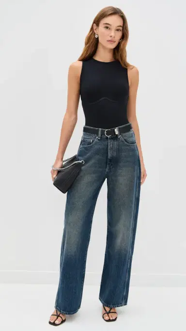 Fleur du Mal Hourglass Rib Thong Bodysuit Black L | Thumbnail 5 Fleur du Mal Hourglass Rib Thong Bodysuit Black L | Thumbnail 5