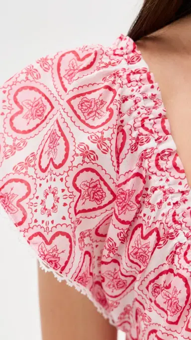 Hill House Home The Lucinda Nightgown Patchwork Doily Heart/White | Thumbnail 6