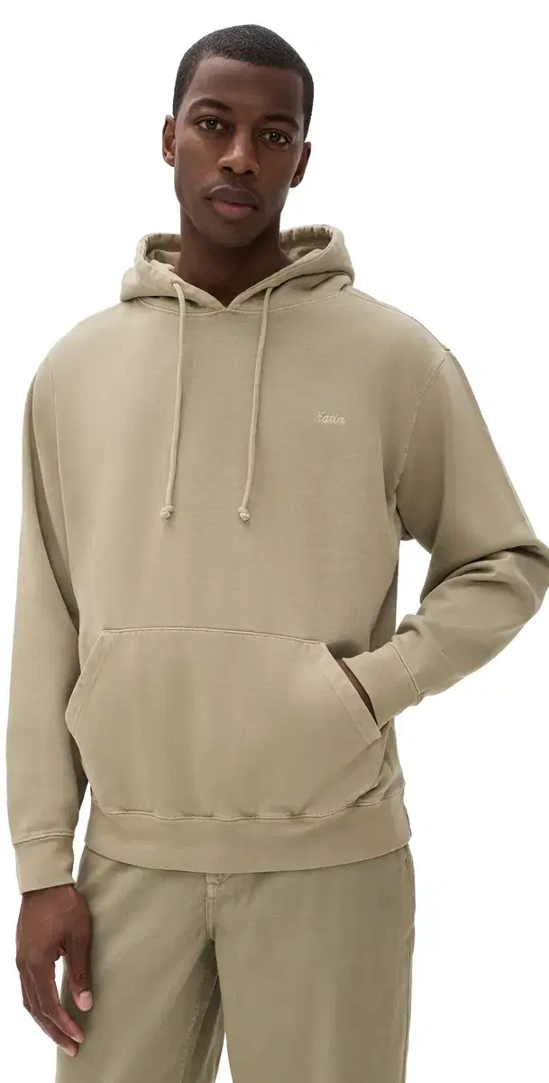 Hooded Fleece weatshirt Vintage Khaki