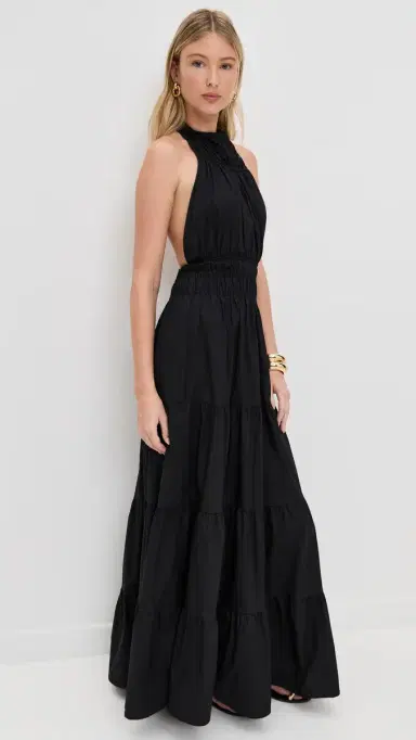 LE BOP Astrid Maxi Dress Black L | Thumbnail 4