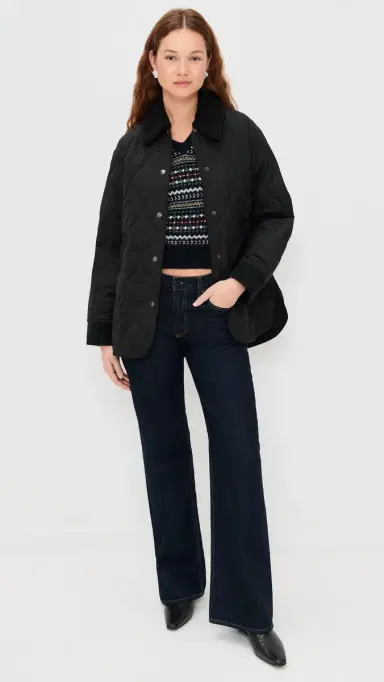 Alex Mill Anne Quilted Jacket In Nylon Black | Thumbnail 5 Alex Mill Anne Quilted Jacket In Nylon Black | Thumbnail 5