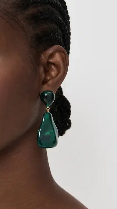 Lele Sadoughi Wilma Earrings Pine Green One Size | Thumbnail 3