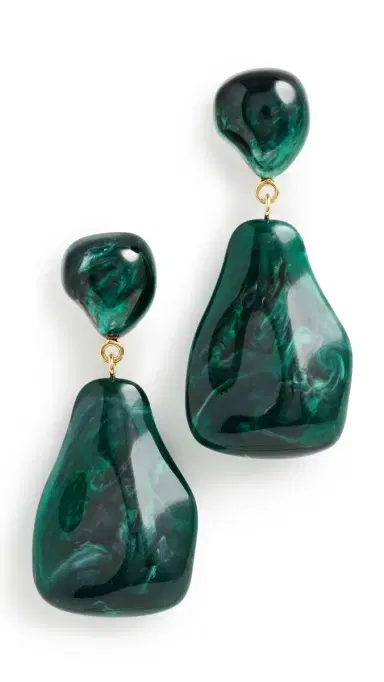 Lele Sadoughi Wilma Earrings Pine Green One Size | Thumbnail 5