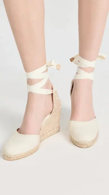 Castañer Carina Wedge Canvas Espadrilles White | Thumbnail 3 Castañer Carina Wedge Canvas Espadrilles White | Thumbnail 3