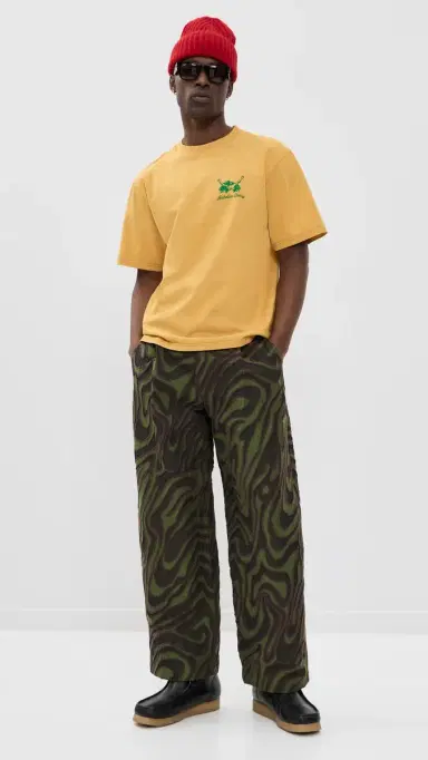 Nicholas Daley Wide Leg Pleated Trousers Olive | Thumbnail 2 Nicholas Daley Wide Leg Pleated Trousers Olive | Thumbnail 2