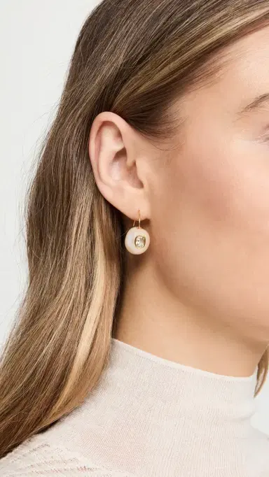 Lizzie Fortunato Pearl Pablo Earrings in Green Amethyst | Thumbnail 3
