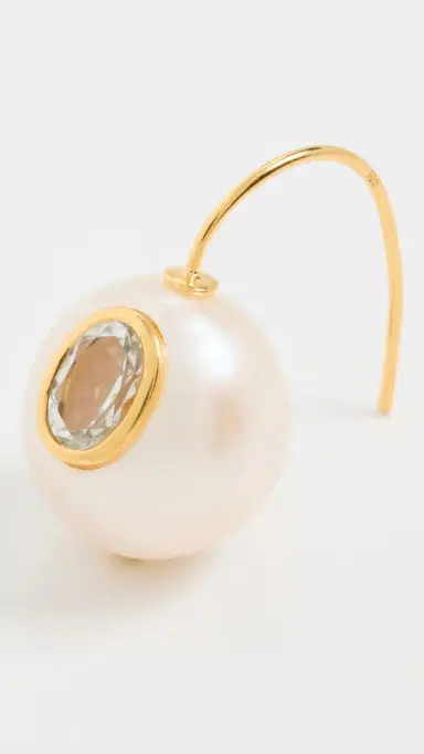 Lizzie Fortunato Pearl Pablo Earrings in Green Amethyst | Thumbnail 4