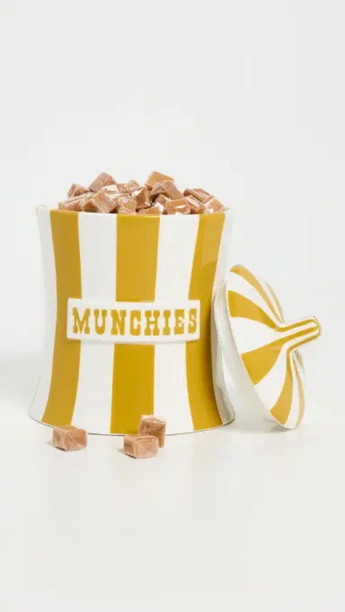 Jonathan Adler Vice Munchies Canister Yellow/White One Size | Thumbnail 2