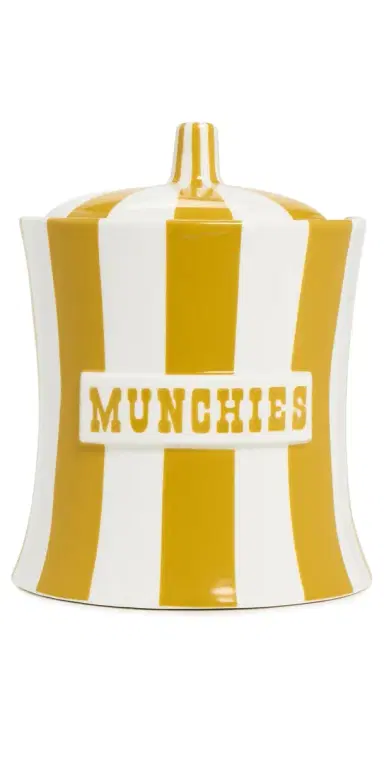 Jonathan Adler Vice Munchies Canister Yellow/White One Size | Thumbnail 1