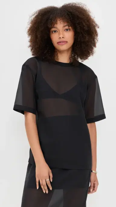LE BOP Caroline Organza Tee Black | Thumbnail 2 LE BOP Caroline Organza Tee Black | Thumbnail 2
