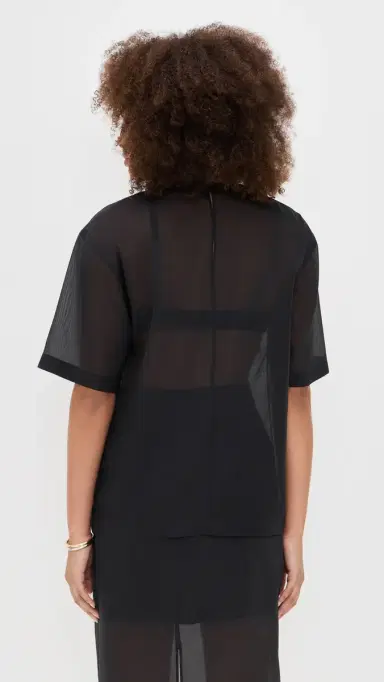 LE BOP Caroline Organza Tee Black | Thumbnail 3 LE BOP Caroline Organza Tee Black | Thumbnail 3
