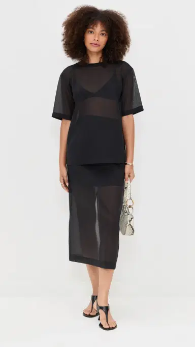LE BOP Caroline Organza Tee Black | Thumbnail 5 LE BOP Caroline Organza Tee Black | Thumbnail 5