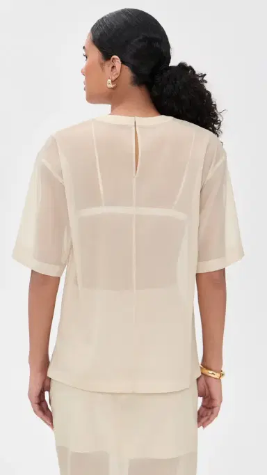 LE BOP Caroline Organza Tee Ivory S | Thumbnail 3 LE BOP Caroline Organza Tee Ivory S | Thumbnail 3