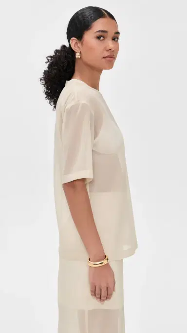 LE BOP Caroline Organza Tee Ivory S | Thumbnail 4 LE BOP Caroline Organza Tee Ivory S | Thumbnail 4