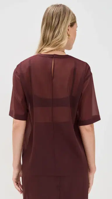 LE BOP Caroline Organza Tee Mahogany | Thumbnail 3