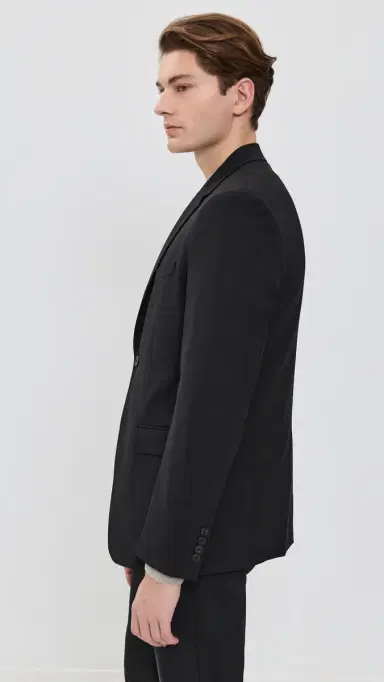 Theory Chambers Stretch Wool Blazer Deep Black 38R | Thumbnail 4