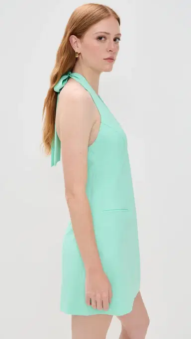 The Wolf Gang Inka Mini Vest Dress Aqua | Thumbnail 4