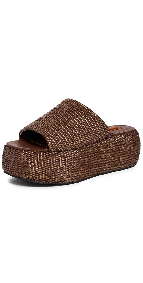 SIMONMILLER Raffia Cloudy Platforms Chocolate