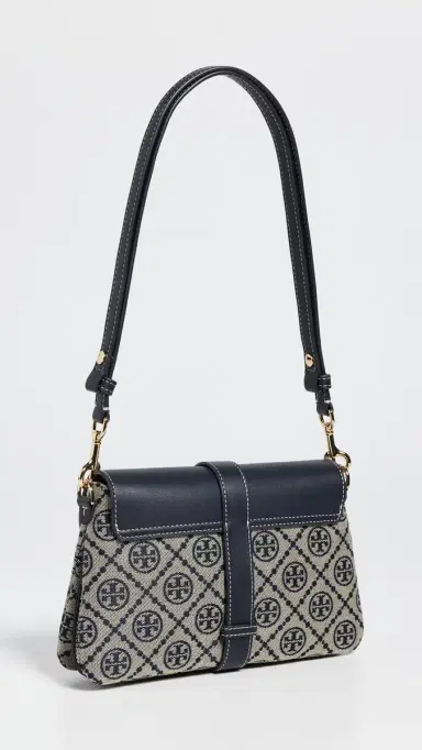 Tory Burch T Monogram Soft Small Shoulder Bag Tory Navy One Size | Thumbnail 4 Tory Burch T Monogram Soft Small Shoulder Bag Tory Navy One Size | Thumbnail 4