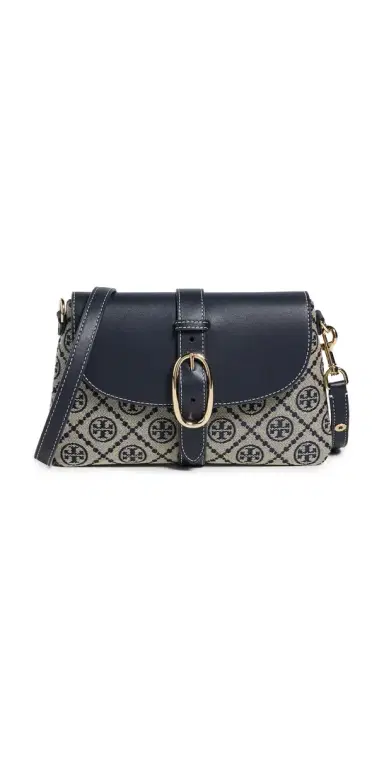 Tory Burch T Monogram Soft Small Shoulder Bag Tory Navy One Size | Thumbnail 1 Tory Burch T Monogram Soft Small Shoulder Bag Tory Navy One Size | Thumbnail 1