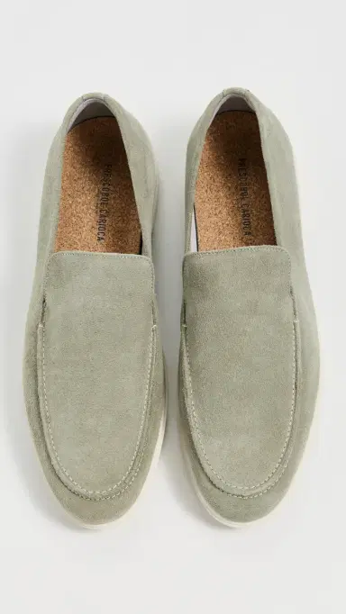 Frescobol Carioca Miguel Suede Loafers Pale Green | Thumbnail 4