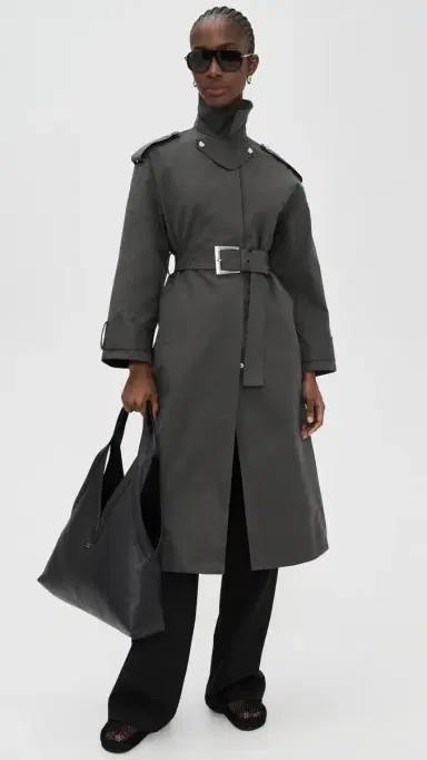 Apparis Joan Trench Coat Washed Black | Thumbnail 2